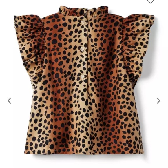 Janie & Jack Leopard Print Kids Top Girls 10 - Picture 2 of 6